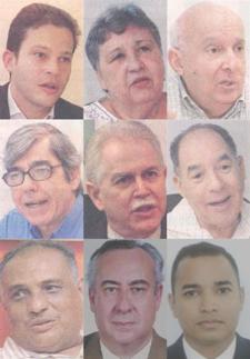 Edwin, Olga, Carlos, Julio, Vctor, Ricardo, Juan, Antonio y Jail - Miembros de la Junta Directiva 2007-2010